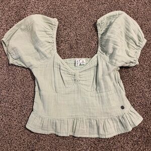 Mint Green Puff Sleeve top